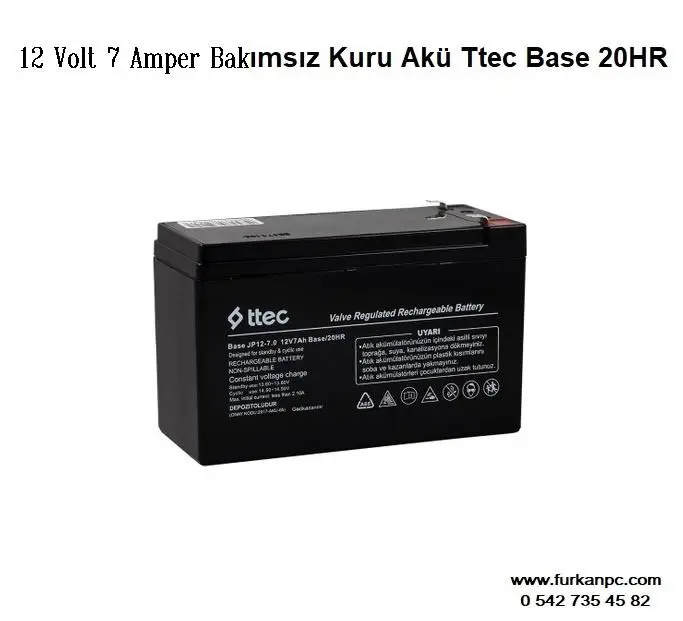 12V 7 Amper Bakımsız Kuru Akü 12V 7 Amper Bakımsız Kuru Akü
