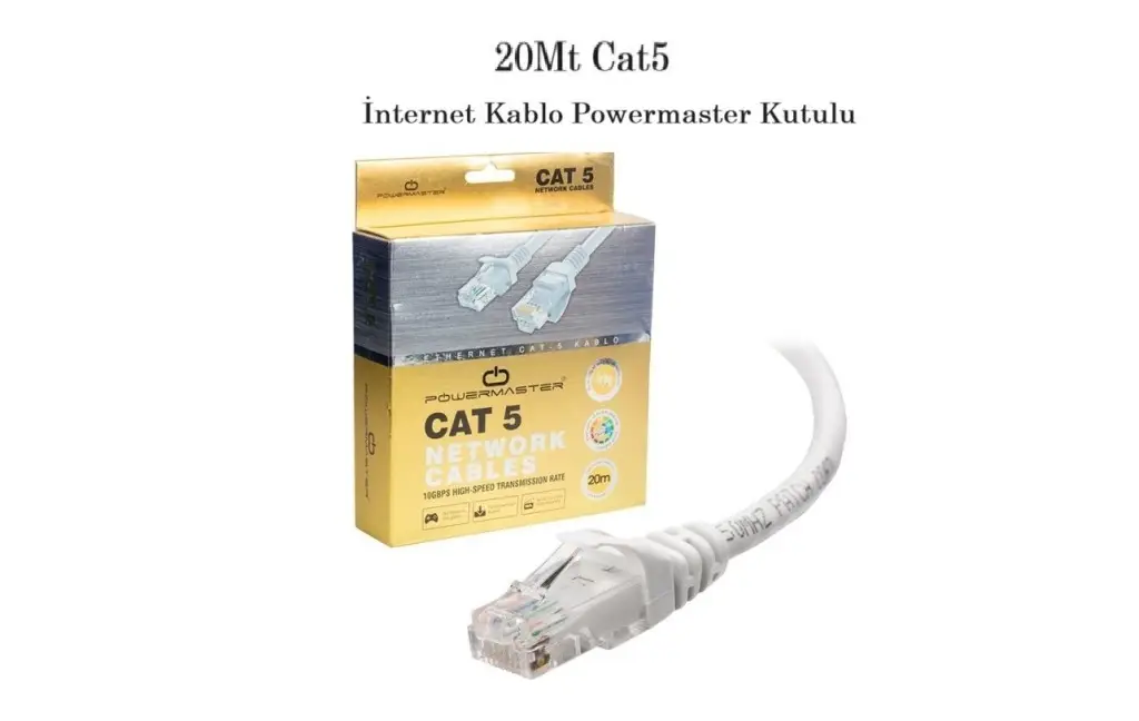 20Mt Cat5 İnternet Kablo Powermaster Kutulu 20Mt Cat5 İnternet Kablo Powermaster Kutulu