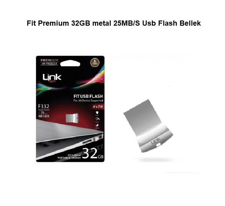 32 GB Link Tech Usb Bellek Fit Metal 3.0 F-332