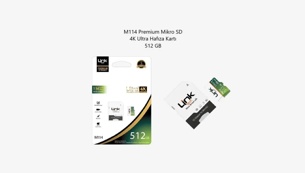 512 GB Link Tech Hafıza Kartı Ultra 4K M114 512 GB Link Tech Hafıza Kartı Ultra 4K M114