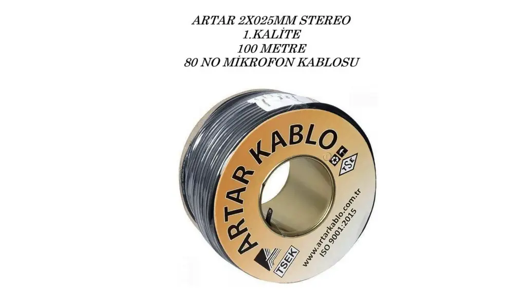 ARTAR 2X025MM STEREO 1.KALİTE 100 METRE 80 NO MİKROFON KABLOSU ARTAR 2X025MM STEREO 1.KALİTE 100 METRE 80 NO MİKROFON KABLOSU