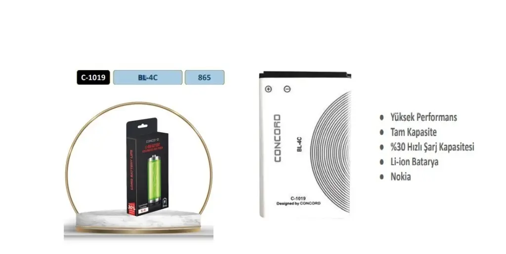 C-1019 Concord BL-4C 860 mAh C-1019 Concord BL-4C 860 mAh