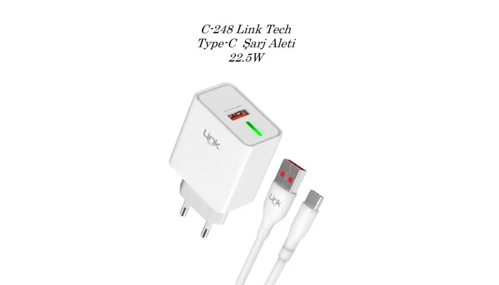 C-248 Link Tech Şarj Aleti Type-C 22.5W Süper Hızlı C-248 Link Tech Şarj Aleti Type-C 22.5W Süper Hızlı