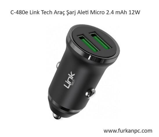 C-480e Link Tech Araç Şarj Aleti Micro 2.4 mAh 12W C-480e Link Tech Araç Şarj Aleti Micro 2.4 mAh 12W