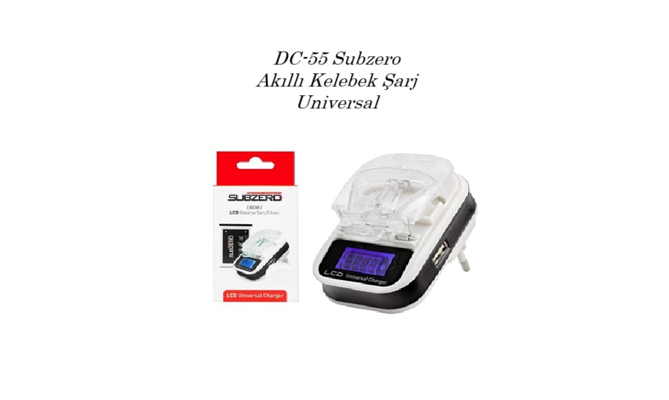 DC-55 Subzero Akıllı Kelebek Şarj Universal DC-55 Subzero Akıllı Kelebek Şarj Universal