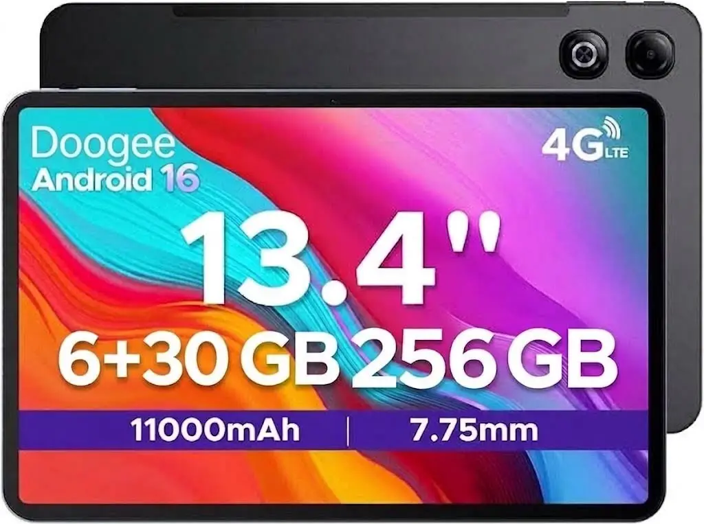 Doogee Tab G6 MAX Tablet (6+26) 32 GB Ram 256 GB Hafıza 13.4" Full HD Android 16 4G