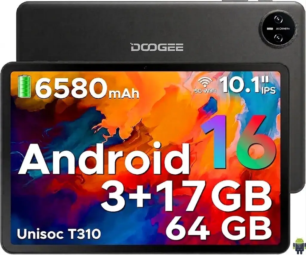 Doogee TAB A9 Tablet (3+17) 20 GB Ram 64 GB Hafıza Android 16 Tab A9