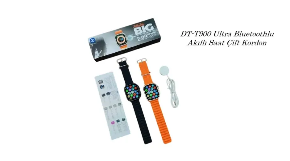 DT-T900 Ultra Bluetoothlu Akıllı Saat Çift Kordon DT-T900 Ultra Bluetoothlu Akıllı Saat Çift Kordon