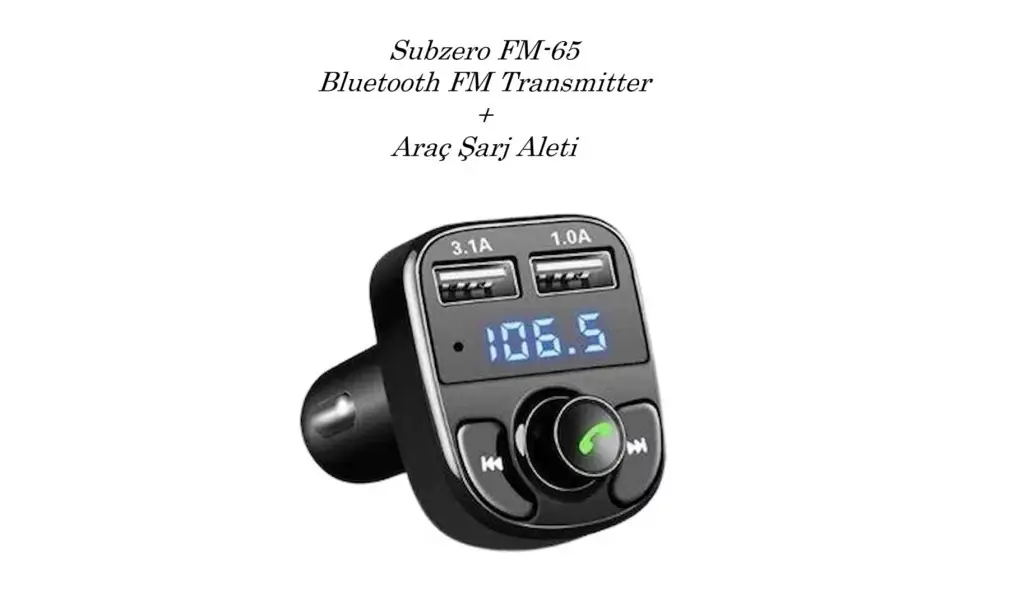 FM-65 Subzero Bluetooth Fm Transmitter FM-65 Subzero Bluetooth Fm Transmitter