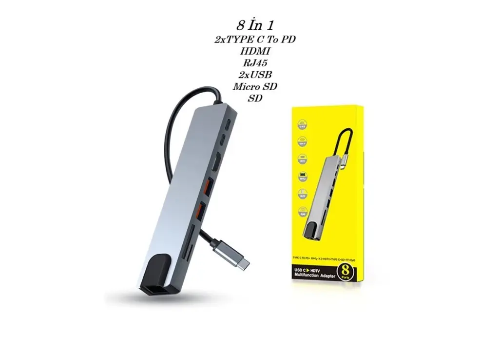 FT-113 Usb Çoklayıcı 8 Port Type-C To HDTV USB 3.0 8in1 FT-113 Usb Çoklayıcı 8 Port Type-C To HDTV USB 3.0 8in1
