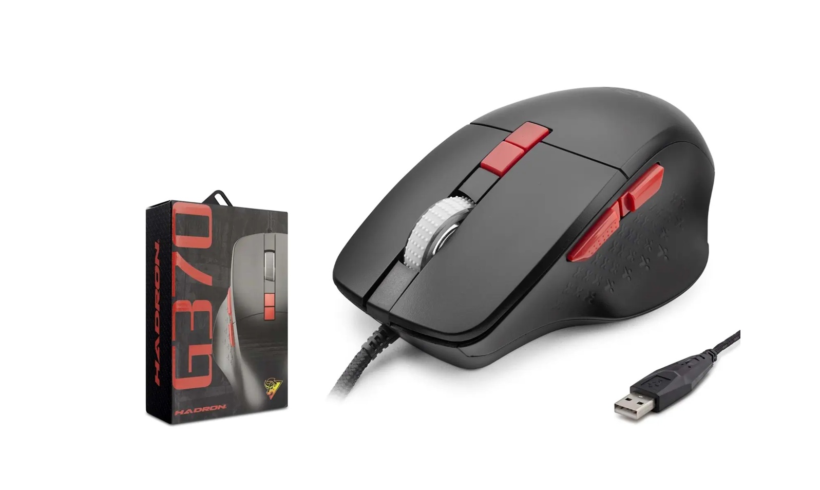 HADRON G370 RGB Gaming Kablolu Mouse 3600 DPI Siyah