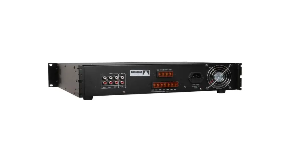 Hikvision DS-QAE0A240G1-VB6 240W 6 Bölgeli Zone Analog Amfi Amplifikatör USB/Bluetooth/AUX/SD Kart/Mik/RCA