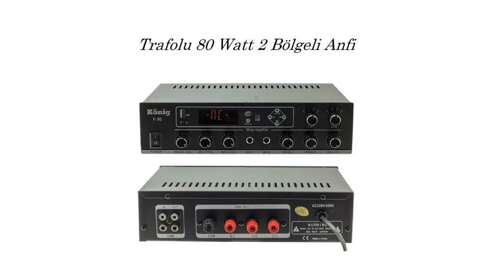K80 Konig 80 Watt Trafolu Mikser Anfi 2 Bölge Bluetooth K80 Konig 80 Watt Trafolu Mikser Anfi 2 Bölge Bluetooth