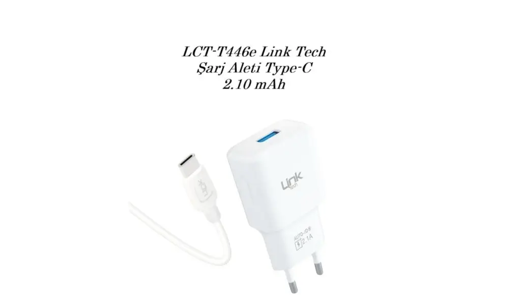 LCT-T446e Link Tech Şarj Aleti Type-C 2.10 mAh LCT-T446e Link Tech Şarj Aleti Type-C 2.10 mAh