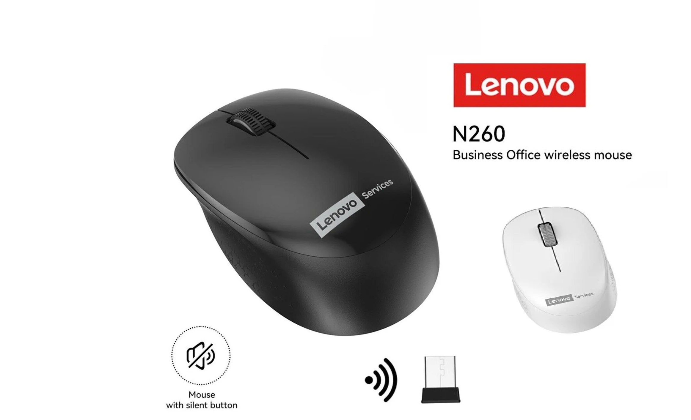Lenovo N260 Kablosuz Sessiz Mouse