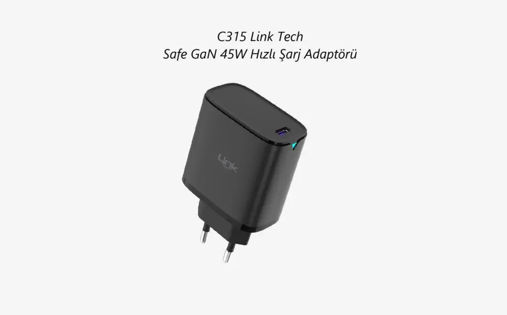 LSC-C315 Link Tech Şarj Aleti PD Strong 45W GaN Teknoloji LSC-C315 Link Tech Şarj Aleti PD Strong 45W GaN Teknoloji
