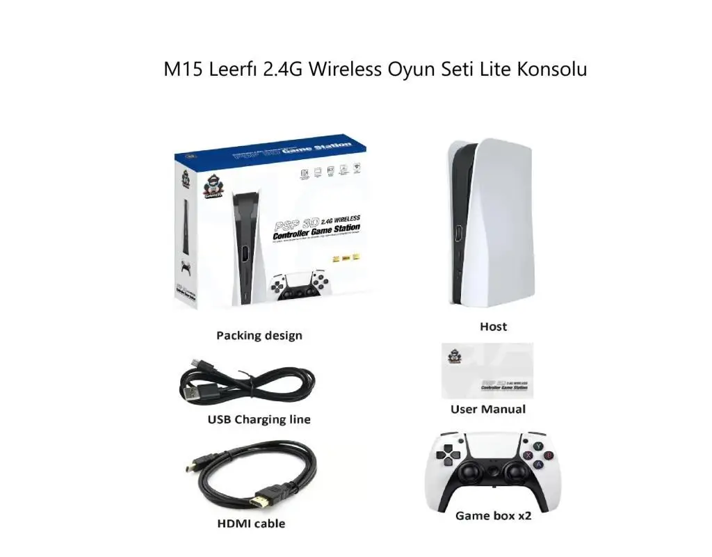 M15 Leerfı 2.4G Wireless Oyun Seti Lite Konsolu M15 Leerfı 2.4G Wireless Oyun Seti Lite Konsolu