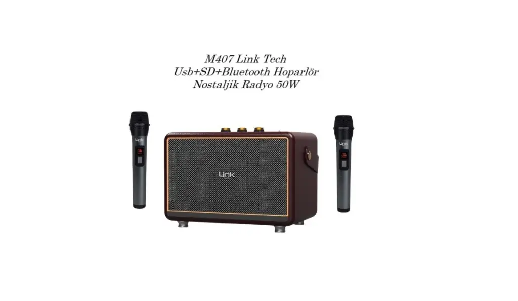 M407 Link Tech Usb+SD+Bluetooth Hoparlör Nostaljik Radyo 50W M407 Link Tech Usb+SD+Bluetooth Hoparlör Nostaljik Radyo 50W