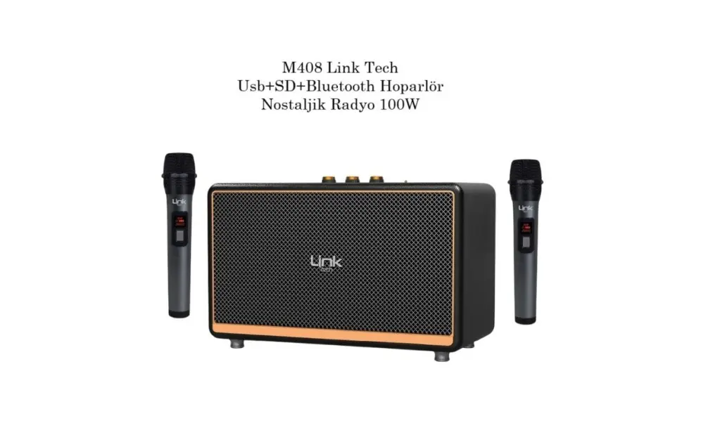 M408 Link Tech Usb+SD+Bluetooth Hoparlör Nostaljik Radyo 100W M408 Link Tech Usb+SD+Bluetooth Hoparlör Nostaljik Radyo 100W