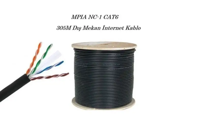 MPIA NC-1 CAT6 305M Dış Mekan İnternet Kablo MPIA NC-1 CAT6 305M Dış Mekan İnternet Kablo