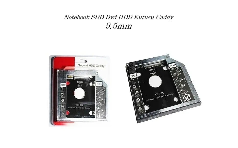 Notebook SDD Dvd HDD Kutusu Caddy 9.5mm Notebook SDD Dvd HDD Kutusu Caddy 9.5mm