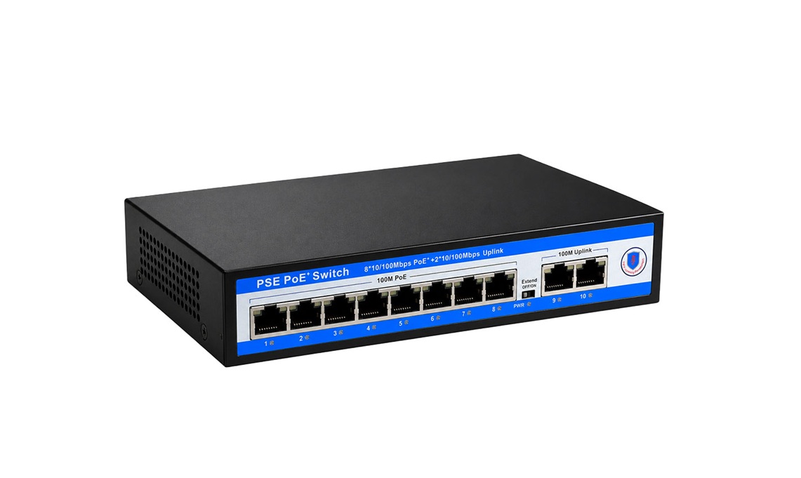 NOVACOM NVC-PSE0820 100/1000MBPS 8 PORT POE + 2 PORT UPLİNK SWITCH