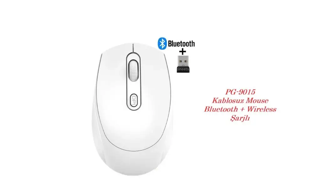 PG-9015 Poly Gold Kablosuz Mouse 2.4Ghz Şarjlı Bluetooth PG-9015 Poly Gold Kablosuz Mouse 2.4Ghz Şarjlı Bluetooth