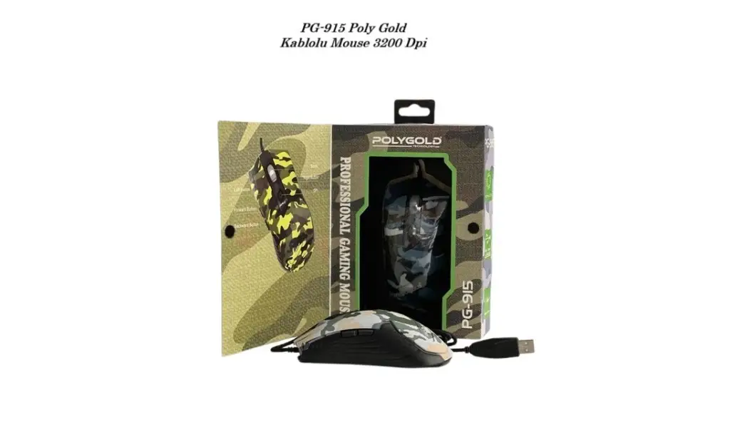 PG-915 Poly Gold Kablolu Mouse 3200 Dpi PG-915 Poly Gold Kablolu Mouse 3200 Dpi