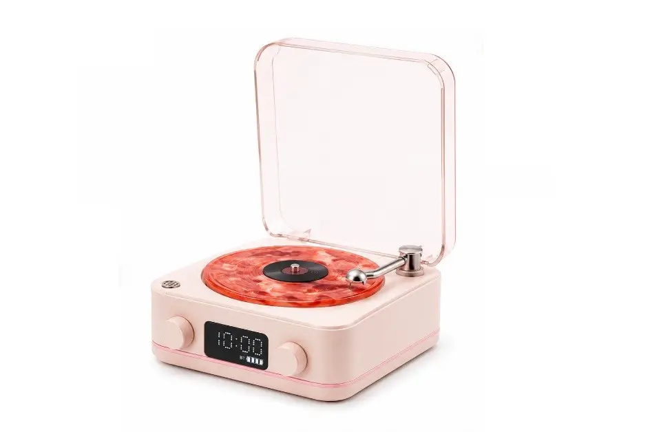 PG-Q3 Nostalji Radyo Bluetooth Hoparlör USB SD Plak 