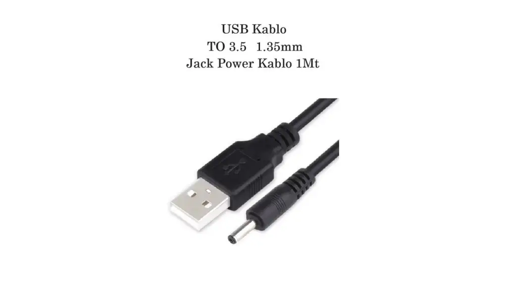 PM-4872 Powermaster USB Kablo TO (3.5*1.35mm ) Jack Power Kablo 1Mt PM-4872 Powermaster USB Kablo TO (3.5*1.35mm ) Jack Power Kablo 1Mt