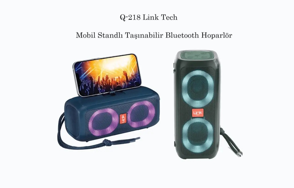 Q218 Link Tech Mobil Standlı Taşınabilir Bluetooth Hoparlör Q218 Link Tech Mobil Standlı Taşınabilir Bluetooth Hoparlör