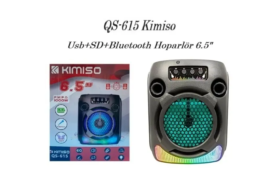 QS-615 Kimiso Usb+SD+Bluetooth Hoparlör 6.5 QS-615 Kimiso Usb+SD+Bluetooth Hoparlör 6.5