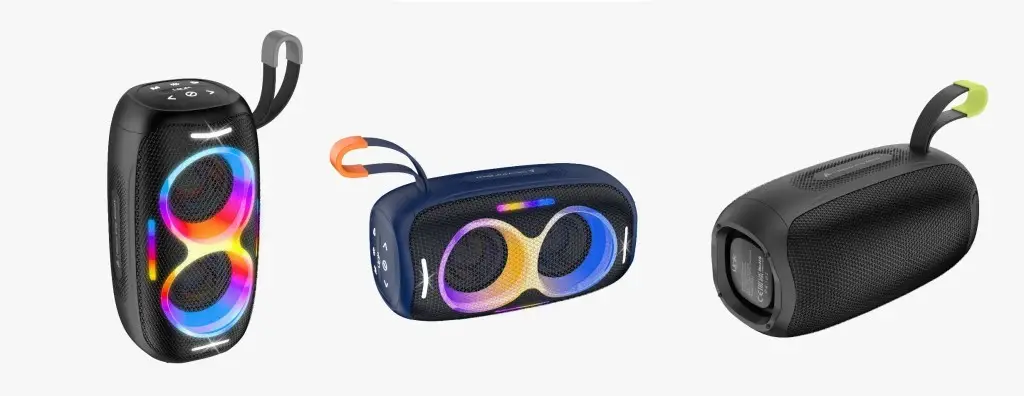 R117 Link Tech RGB Işıklı IPX5 Sertifikalı Taşınabilir Bluetooth Hoparlör