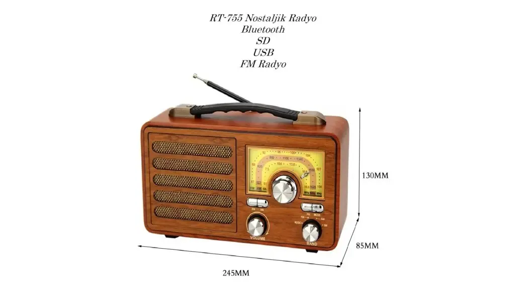 RT755 Everton Bluetooth Hoparlör Nostaljik Radyo RT755 Everton Bluetooth Hoparlör Nostaljik Radyo
