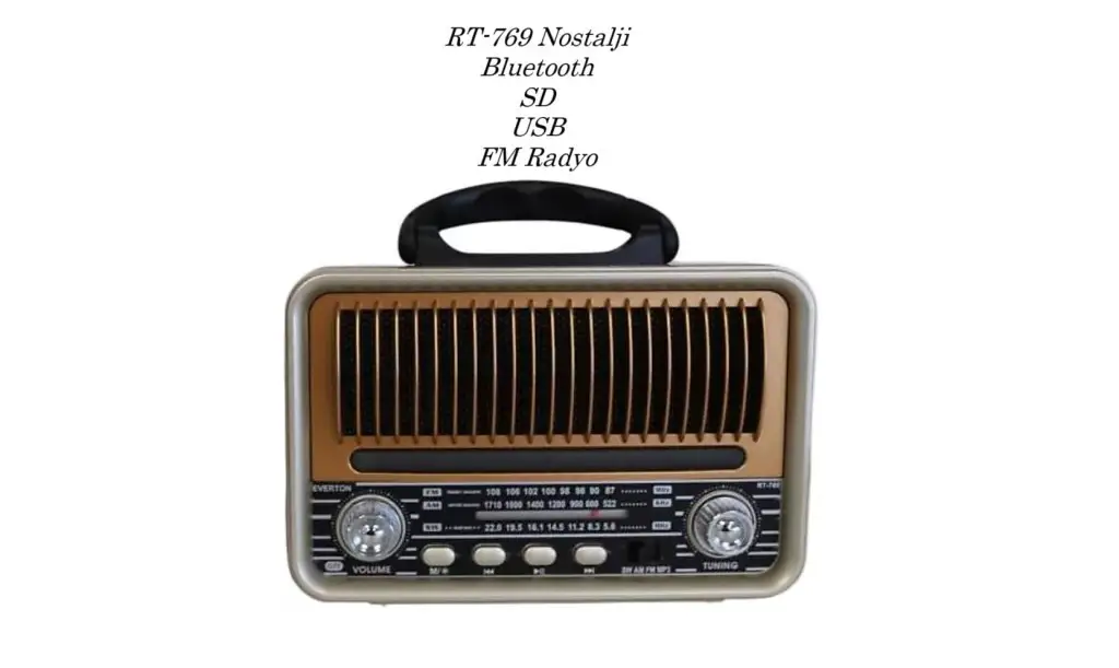 RT769 Everton Bluetooth Hoparlör Nostaljik Radyo Güneş Enerjili RT769 Everton Bluetooth Hoparlör Nostaljik Radyo Güneş Enerjili