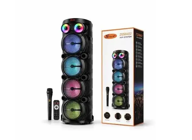 Sing-e ZQS8402 Bluetooth Hoparlör 8.5"x4 (25wx4) SD USB Mikrofon Kumanda