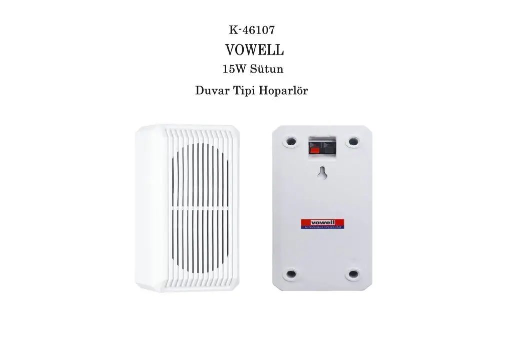 VOWELL 15W Sütun Duvar Tipi Hoparlör K-46107 VOWELL 15W Sütun Duvar Tipi Hoparlör K-46107