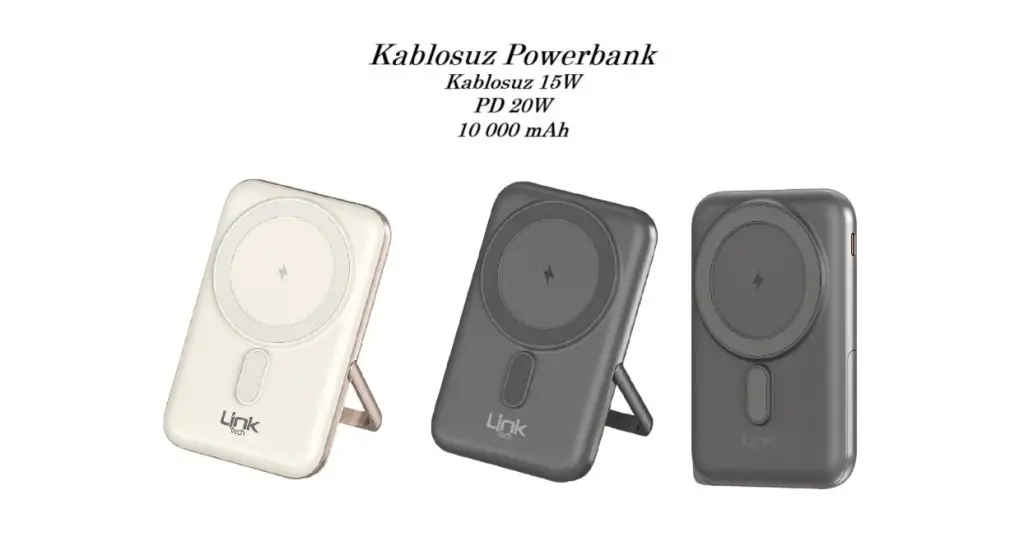 WP-24 Link Tech Kablosuz Powerbank 10000 mAh Strong Kablosuz 15W PD 20W WP-24 Link Tech Kablosuz Powerbank 10000 mAh Strong Kablosuz 15W PD 20W