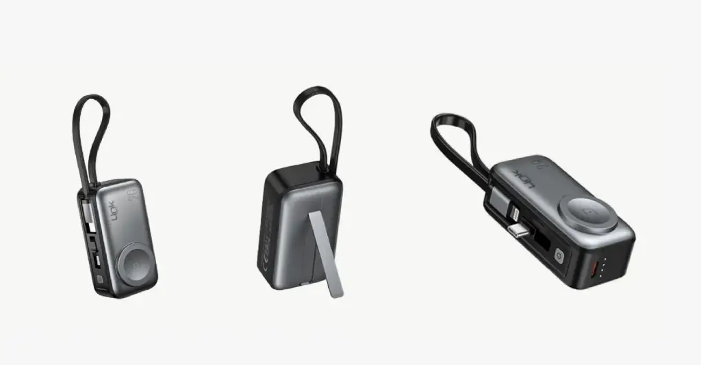 WP17 Link Tech Mini 5000mAh 20W MagPro Kablosuz Akıllı Saat Şarjlı Powerbank