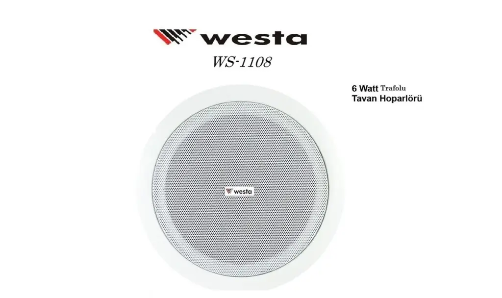 WS-1018TC 13Cm Westa Tavan Hoparlörü Trafolu 6W WS-1018TC 13Cm Westa Tavan Hoparlörü Trafolu 6W