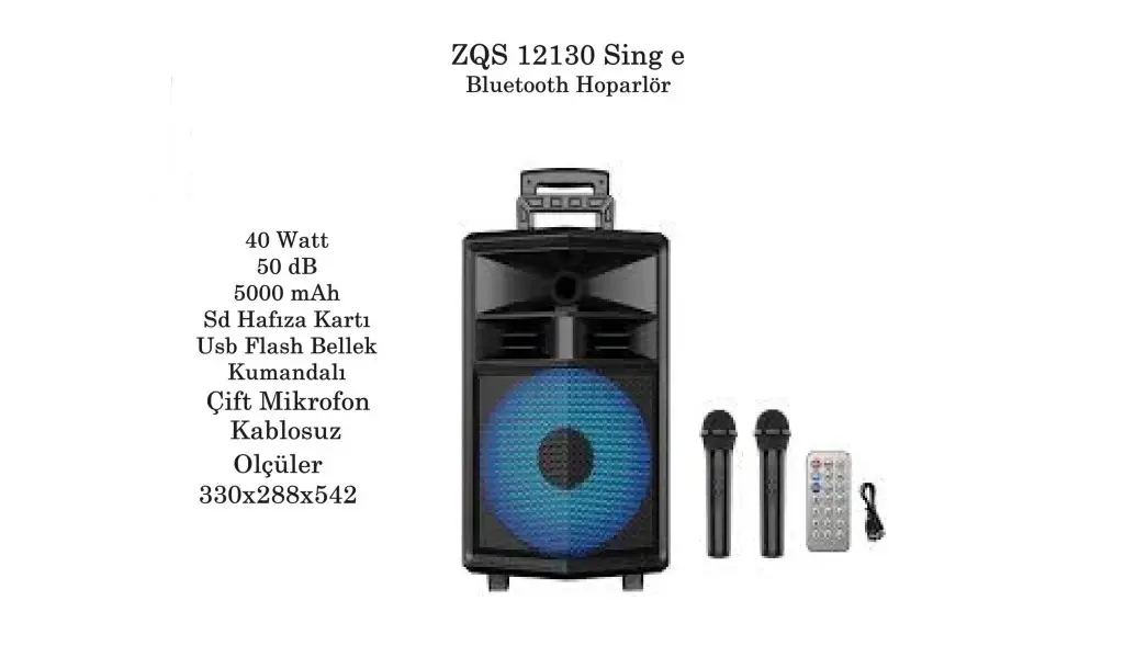 ZQS-12130 Sing-e Usb+SD+Bluetooth Hoparlör Çek Çek 12 ZQS-12130 Sing-e Usb+SD+Bluetooth Hoparlör Çek Çek 12